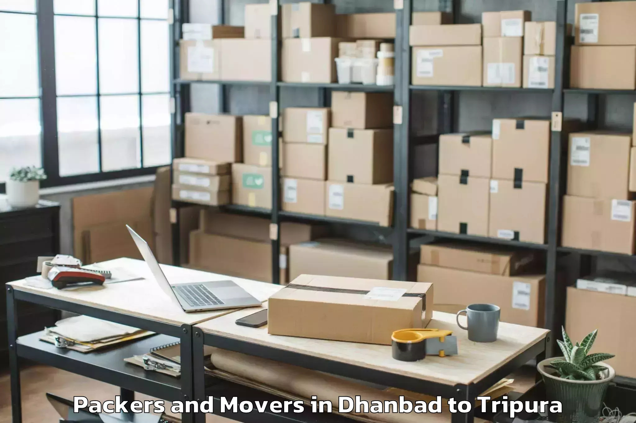 Dhanbad to Manughat Packers And Movers Booking